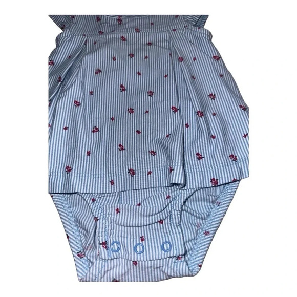 Striped Floral Jersey Sunsuit - Baby Girl 9m - Picture 3 of 5